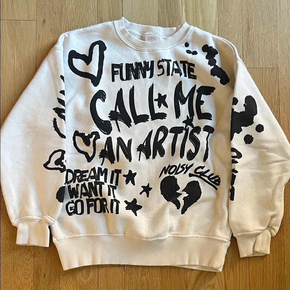 ZARA Beige Pullover  size 11/12